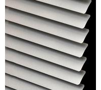 Aluminium Venetian Blinds Metal Slat Home Office Blind Thin Slats Kitchen Blinds Blackout Shutters Child Safe Home Office,Customisable, Bright Silver Grey (75×150cm)