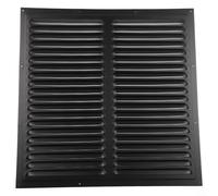 Aluminium Vent Cover, Metal Louvre Grille for Exterior Wall Ventilation, Black Air Vent for Exhaust Systems(400x400mm)