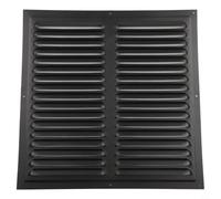 Aluminium Vent Cover, Metal Louvre Grille for Exterior Wall Ventilation, Black Air Vent for Exhaust Systems(350x350mm)