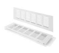Aluminium Ventilation Grille Web Plate Ventilation 80 x 250 mm Silver, Ventilation Grille Exhaust Air Grille Square for Ventilation of Cabinets Bedrooms, End Grille Exhaust Air Supply Air Metal Grille