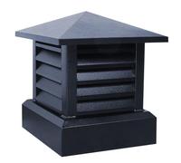 Aluminium Ventilation Square Rain Cap, 20 Inch Villa Stainless Steel Rainproof Chimney Cover with Base and Tapered Top(26x26inch/65x65cm)