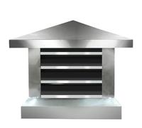 Aluminium Ventilation Square Rain Cap, Square Stainless Steel Chimney Rain Caps with Tapered Top for Outside Chimney Flue Cover to Fit Existing Flue Tile(10x10 Inch/25x25cm)