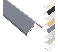 Aluminium Wall Corner Protector, Self Adhesive Metal Edge Guard, L Molding Corner Guards With 90° Angle For Wall Door Frame Cabinet Baseboard Protection And Decoration(Gray,3.6x80cm)