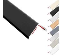 Aluminium Wall Corner Protector, Self Adhesive Metal Edge Guard, L Molding Corner Guards With 90° Angle For Wall Door Frame Cabinet Baseboard Protection And Decoration(Black,1.5x80cm)
