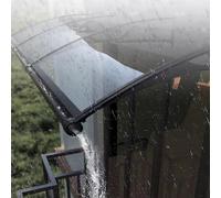 Aluminium Wall-Mounted Awning - 2.5mm Thick Polycarbonate Door Canopy Self-Cleaning Weather-Resistant Durable Pult Roof Design for Outdoor Protection