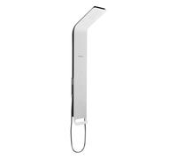 Aluminium Wall-Mounted Shower Tower with 4-Function Mixer, waterfall, and massage jets, white (ALUSHOWER)