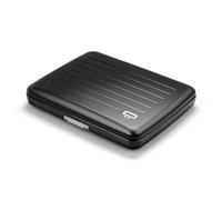 Aluminium Wallet, Large Capacity, RFID Protection. Model: OSLO LARGE | Hidden compartment for cash, coins and documents. Instant card access. Secure metal clasp. Holds up to 10 cards & bills.