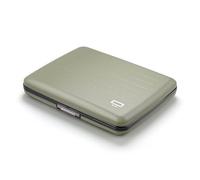Aluminium Wallet, Large Capacity, RFID Protection. Model: OSLO LARGE | Hidden compartment for cash, coins and documents. Instant card access. Secure metal clasp. Holds up to 10 cards & bills.