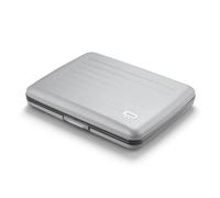 Aluminium Wallet, Large Capacity, RFID Protection. Model: OSLO LARGE | Hidden compartment for cash, coins and documents. Instant card access. Secure metal clasp. Holds up to 10 cards & bills.