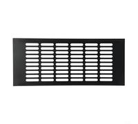 Aluminium Wardrobe Vent, Rectangular Air Vent Grille for Shoe Cupboard Ventilation, Black Louvre Cover for Kitchen Cabinet, Bathroom Door and Computer Case,(150X350MM)