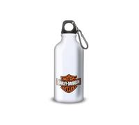 Aluminium Water Bottle - Stainless Steel (24H Thermos) Reusable 330ml to 750ml, Deisng Unique Harley Davidson Print (Aluminium, S 400ml)