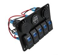 Aluminium Waterproof Switch Panel for Trucks and Boats with Integrated Charging Options
