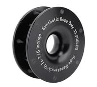 Aluminium Winch Snatch Towing Ring, 33000 lbs Break Strength Snatch Block Pulley for ATV UTV SUV Truck Dirt Bike, Compatible with 5/16 to 7/8 in Ropes and Soft Shackles (Black)