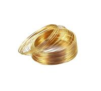 Aluminium Wire 100 Loops/lot 0.6mm Memory Steel Wire For DIY Beading Bracelets Earrings Jewelry Making Finding Accessories Supplies(Gold)