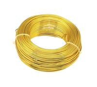 Aluminium Wire 1mm 1.5mm 2mm 2. Anadized Color 1Roll Aluminium Wire Beading Cord for DIY Bracelet Necklace Jewelry Making Findings For process(Gold color,1mm 200Meters)