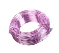 Aluminium Wire 1Roll 500g 0.8mm/1mm/1.5mm/2mm/2.5mm/3.0mm Aluminium Soft Metal Crafts Beading Wire Cord For Jewelry Making DIY For process(Pink,1.5mm 95meters)