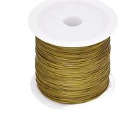 Aluminium Wire 7 Strands Stainless Steel Bead Stringing Wire Craft For Jewelry Making 328 ft/100m for Diy(Gold color,0.30mm)
