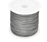 Aluminium Wire 7 Strands Stainless Steel Bead Stringing Wire Craft For Jewelry Making 328 ft/100m for Diy(Silver,Color-0.45mm)