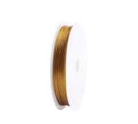Aluminium Wire Resistant Strong Line Stainless Steel Wire Tiger Tail Beading For Jewelry Making Finding(Gold,Dia0.45mm length 38m)