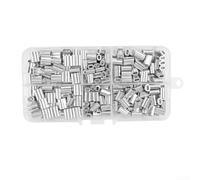Aluminium Wire Rope Sleeves 300pcs M1.2-M2.0 Double Hole