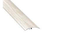 Aluminium Wood Effect Transition Strip Carpet Cover 47x930mm (3.05ft) Door Floor Threshold 5in1 Installation TMW Profiles (White Oak)