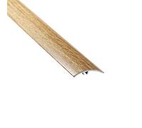 Aluminium Wood Effect Transition Strip Carpet Cover 47x930mm (3.05ft) Door Floor Threshold 5in1 Installation TMW Profiles (Natural Oak)