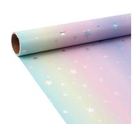 Aluminium Wrapping Paper - 16.93 x 118.11 Inch Wrapping Paper | Multifunctional Decoration, Star Stationery, Birthday Theme for Parties, Meetings, School Events, Art Projects, Teenagers