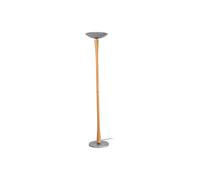 Aluminor Eden LED uplighter, pear wood, grey, 4,000 K