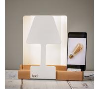 Aluminor Luxi LED table lamp, integrated charging station