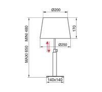 Aluminor Quatro Up table lamp ebony/chrome