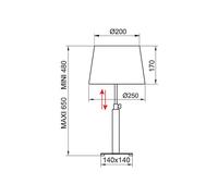 Aluminor Quatro Up table lamp light oak/chrome