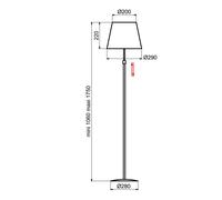 Aluminor Store floor lamp, aluminium/taupe