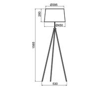 Aluminor Tropic floor lamp black, yellow cable