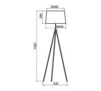 Aluminor Tropic floor lamp chrome, red cable