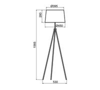 Aluminor Tropic floor lamp white, red cable