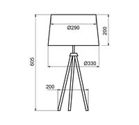 Aluminor Tropic table lamp black, yellow cable