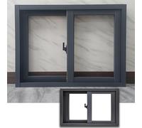 Aluminud Basement Window 20x12in Dark Gray Horizontal Sliding Design C s Fits 24 50 Inch Openings Ideal for Home Replacement & Renovat