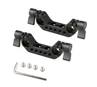 Aluminum 15mm Pipe Clamp with Two Fixing Hole Easy Assembly Rod Adapter Joint Rotation 360 Degree Accessories Photography Studio Pipe