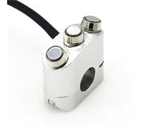 Aluminum 22mm Motorcycle Switches Handlebar Mount Switch For Horn Headlight Fog Light ON OFF Start Reset Button Start Ignition Switch Controller Handlebar Ignition Switch