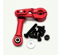 Aluminum 25T Servo Horn and Steering Link Tie Rod Red for Arrma Kraton Mojave Outcast Talion Typhon Notorious Infraction AR340061 AR330230
