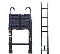 Aluminum 3.2m Extension Ladder - Telescoping, Lightweight, Portable Loft Ladder with Non-Slip Feet - EN131 Certified, 150kg Load Capacity - 10.5ft