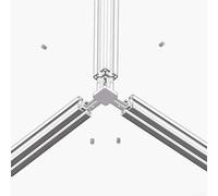 Aluminum 3 Way Corner Joint Bracket Connector for 2020 Aluminium Extrusion Profile Slot Ensures Stable Frame Joints (Silver)