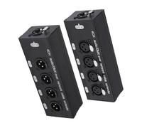 Aluminum 4 Channel 3Pin XLR Sound Extender, Studio Grade XLR Splitter for CAT5A/CAT6/CAT7 Ethernet Cable Connection Signal Transmission
