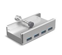 Aluminum 4 Port Multifunctional USB 3.0 Clip-Type USB C HUB for Desktop Laptop Clip Range