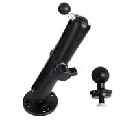 Aluminum 5.9" Long-arm GPS Mount, 17-25mm Ball Connector and T-Bolt Mount 2 in 1, Long-arm Compatible 1" RAM Ball Head, Suitable for Garmin GPS& Backup Camera Monitor ，Heavy-Duty Drilling Base