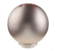 Aluminum 5 Speed R Type Shift Knob M10x1.5 Thread for Honda for acura Civic Manual Gear Silver Replacement 48mm Height Lightweight Easy Install Car Interior Accessory