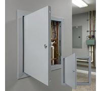 Aluminum Access Panel 40 * 40cm, Metal Inspection Hatch with Key Lock for Ceiling & Wall, Flush Fit Revision Door, Professional Drywall Access Panel for Plumbing(Gray,45x45cm)