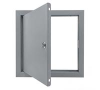 Aluminum Access Panel 400x400mm, Lockable Inspection Hatch for Ceiling & Wall, Secure Metal Access Panel with Key Lock for Electrical, Plumbing & HVAC Service(Gray,40x40cm)
