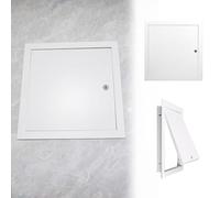 Aluminum Access Panel with Metal Lock, Modern Decorative Access Door Cover for Wall and Ceiling, White Paint Finish for Plumbing Repair, Commercial & Residential Use(24x28in (600x700mm))