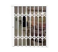 Aluminum Accordion Security Bars for Windows, Lockable Folding Horizontal Protection, Home Safety & Child Security, Anti-Theft Dissuasion, Durable & Adjustable
